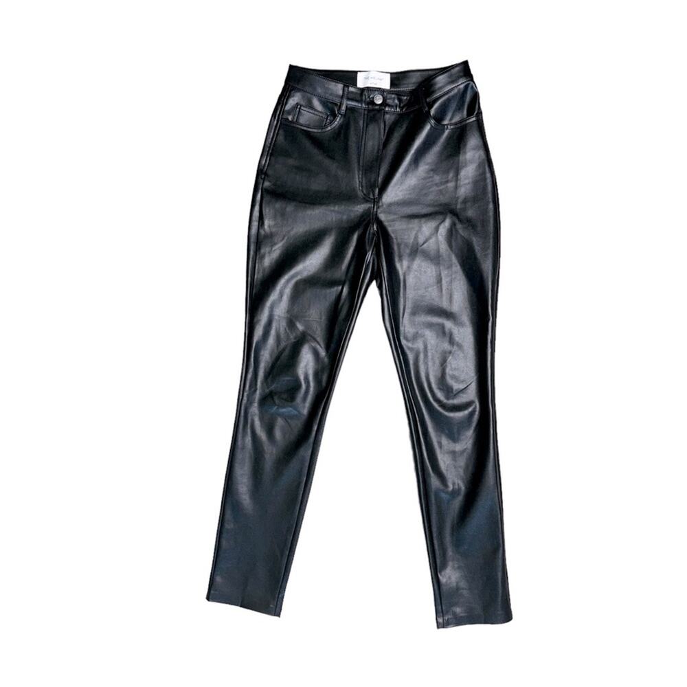 ARITZIA WILFRED The Melina Black Faux Leather Pants Women’s